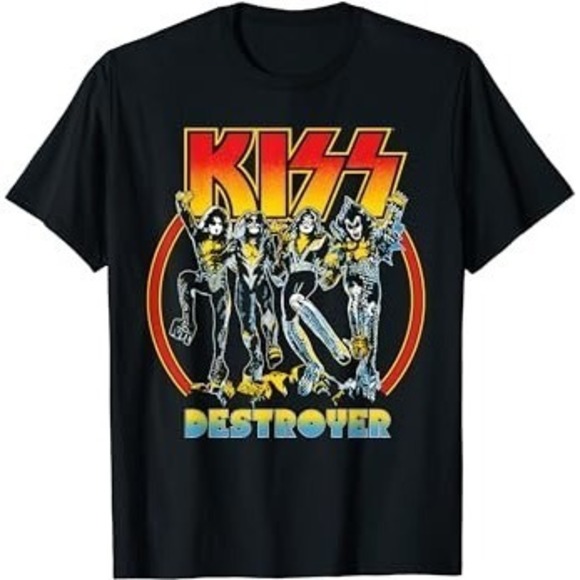 Angel H Other - KISS Rock and Roll Party T-Shirt Classic Band Fan Tee